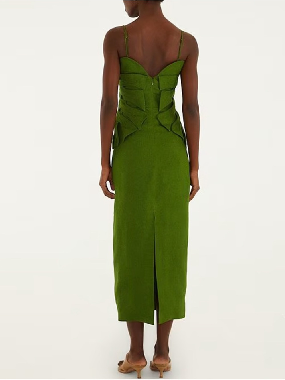 Farm Rio Monstera Midi Dress with Sculpted Bodice - Picture 3 of 6